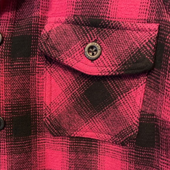 Torrid Plaid Women's Shacket - Red and Black - Picture 3 of 4